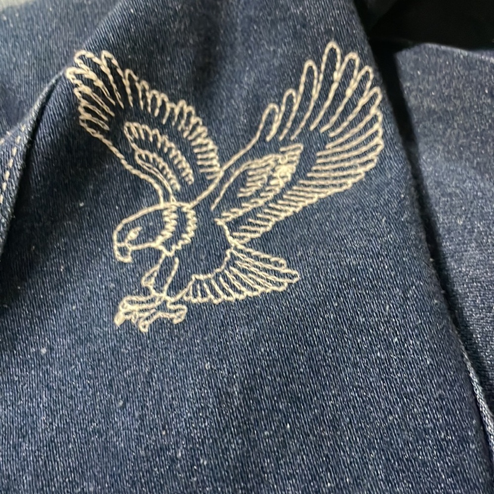 Sheplers Vintage Mens 70s Western mini bell dark denim jeans eagle embroidery - Picture 4 of 8